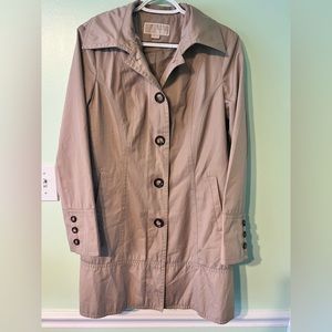 MICHAEL Michael Kors Button Down Detail Trench Style Jacket. S. No belt.